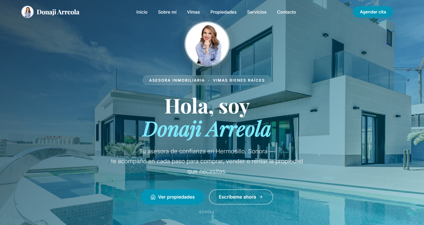 Hero — Donaji Arreola, VIMAS Bienes Raíces